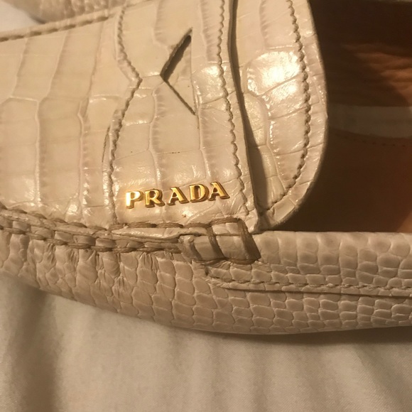 PRADA Ivory Crocodile Driving Shoe/Loafer/Moccasin - Picture 4 of 8